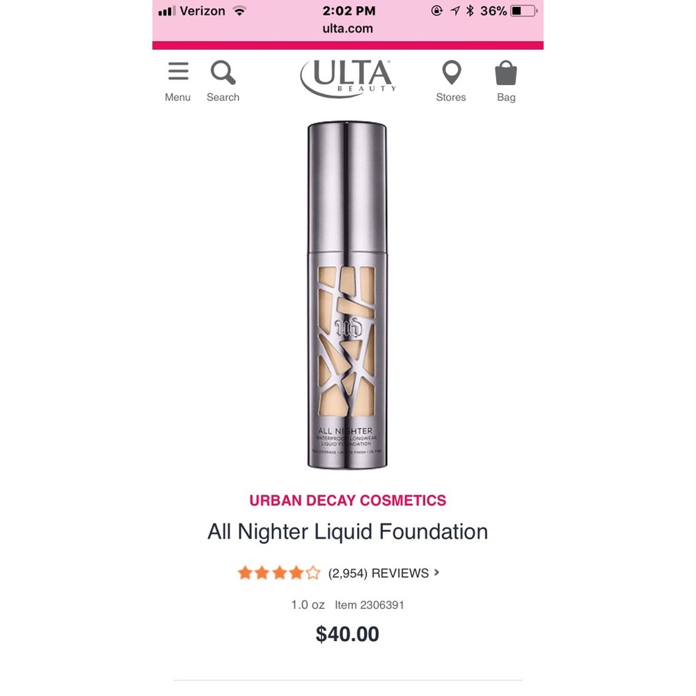 Urban Decay All Nighter Foundation